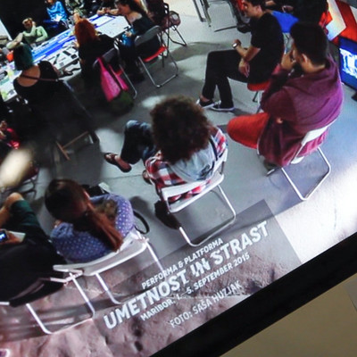 Lecture performances 2011-2016 <em>Photo: Video frame by Didi</em>